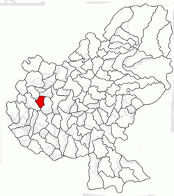 Location in Mureș County