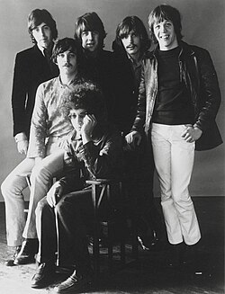 Procol Harum c. 1968 Seated, from left: Gary Brooker, Keith Reid Standing, from left: David Knights, B. J. Wilson, Matthew Fisher, Robin Trower