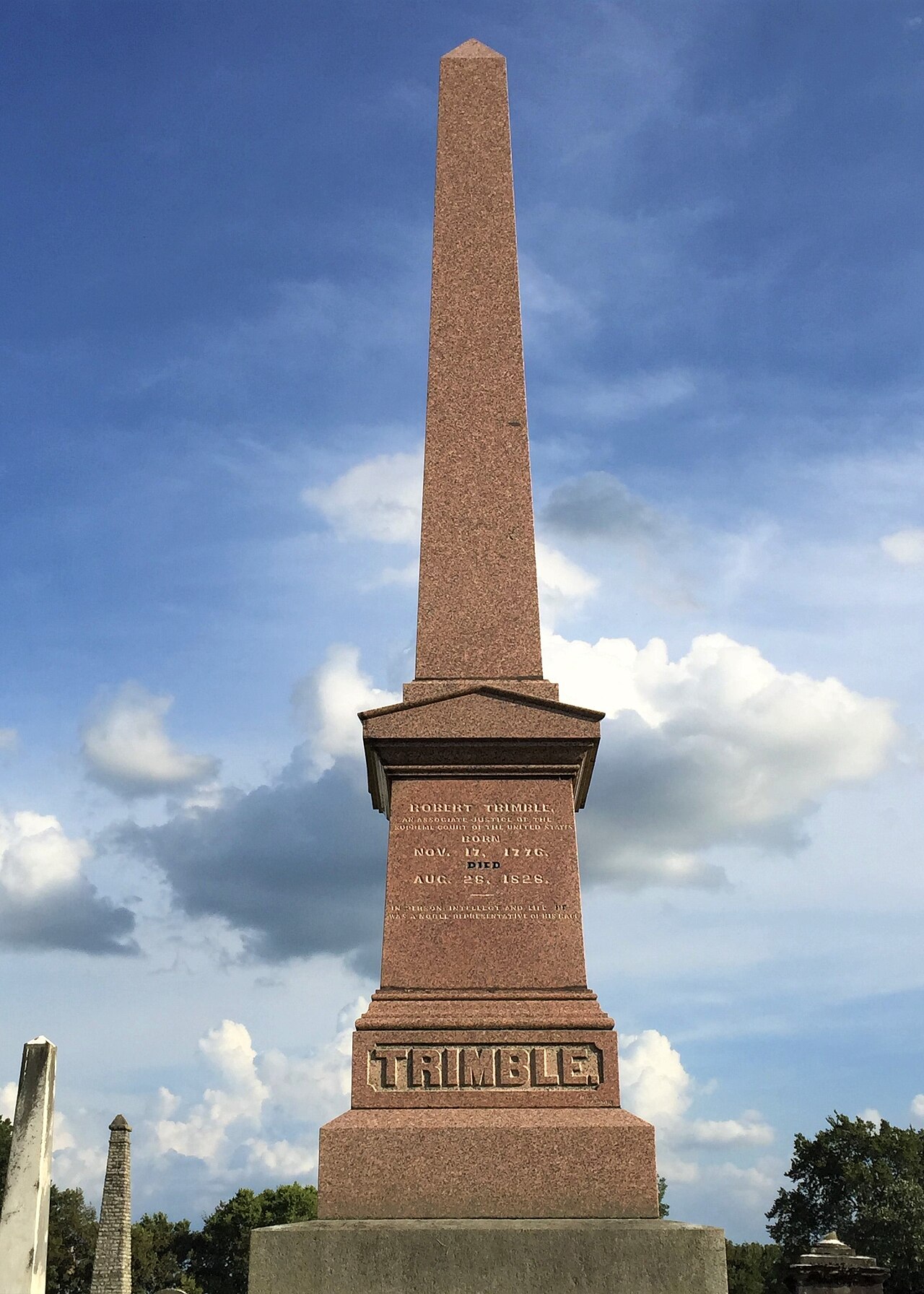 Justice Robert Trimble gravesite 7x5.jpg