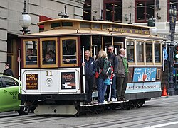 Cable car in San Francisco
