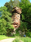 Mushroom rock formation in the "Kollesleuker Schweiz" (Kollesleuken's Switzerland)