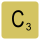Scrabble tile for "C"