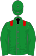 GREEN, red epaulettes, green cap