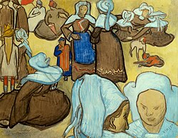 Vincent van Gogh, Breton Women and Children, November 1888 (watercolor after Bernard).