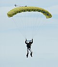 Parachute that is true kite, with positive lift/drag ratio