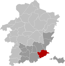 Location of Riemst in Limburg