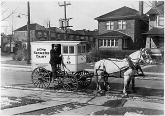 Milk delivery, Canada 1920s