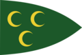 Naval flag of Constantinople, also in Bowles's Universal Display of the Naval Flags of all Nations (1783)