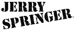 The words "Jerry Springer" in black stencil typeface.