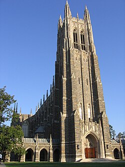 Duke Chapel (1930–1932) on West Campus of Duke University, Julian Abele and Horace Trumbauer, architects