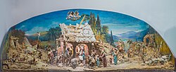 Nativity carved by Rudolf Moroder and painted by Josef Moroder-Lusenberg exposed at the Museum Gherdëina in Urtijëi.