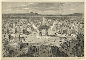 The Place de l'Étoile and Arc de Triomphe, 1868