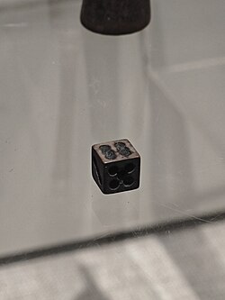 Chinese dice from Late Yuan Dynasty to early Qing Dynasty in Jian­gyin Museum, China.