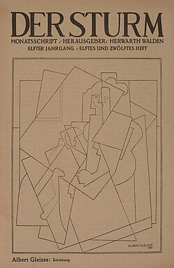 Albert Gleizes, untitled, drawing (zeichnung), published in the cover of Der Sturm, 5 June 1920