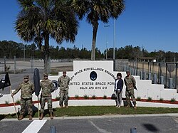 The entrance to the 20th Space Surveillance Squadron, showing the updated unit name.