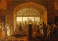 Fath-Ali Shah on the Sun Throne granting an audience to Sir Harford Jones, by Robert Smirke, 1809–1810