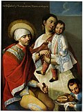 Spaniard and Torna atrás, Tente en el aire, 1763. Miguel Cabrera.