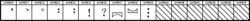 Graphical representation of the Vertical Forms Unicode block