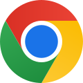 The Google Chrome logo, a blue circle surrounded by a thicker band that contains three colored segments. The outer band is red, yellow, and green.