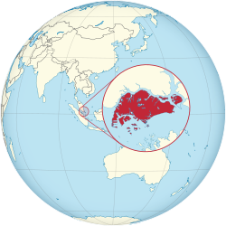 Location of Japanese-occupied Singapore