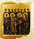 The Synaxis of the Twelve Apostles. Russian, 14th century, Moscow Museum.