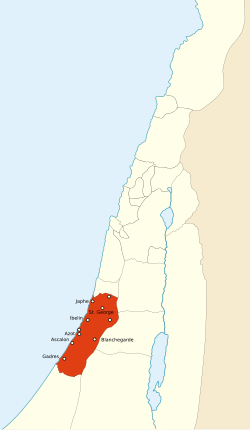 Location of Jaffa and Ascalon
