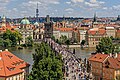 The Charles Bridge is a historic bridge from the 14th century.
