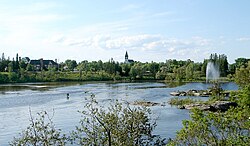 Kapuskasing as seen across the Kapuskasing River