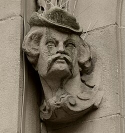 Self-portrait of Benjamin Payler on former Queens Hotel Barnsley