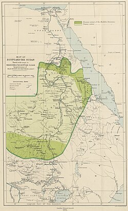 1894 map of Mahdist Sudan