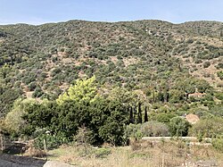 Dry landscape in Kythera.