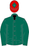 Dark green, red cap, dark green diamond