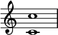 
{
\override Score.TimeSignature
#'stencil = ##f
    \relative c' {
        \time 4/4
        \set Score.tempoHideNote = ##t \tempo 1 = 20
        <c c'>1
    }
}
