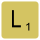 Scrabble tile for "L"