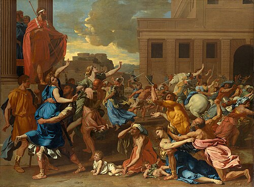 The Rape of the Sabine Women, by Nicolas Poussin, c. 1634–35, Metropolitan Museum of Art, New York City