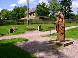 Statue depicting "Lady Midday" in Miletín, Jičín District, the Czech Republic