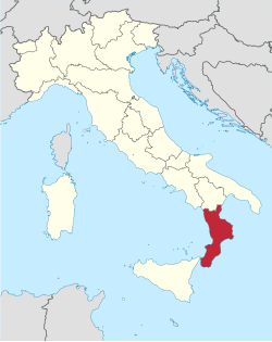 Location of Calabria