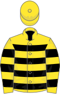 Yellow and black hoops, yellow cap