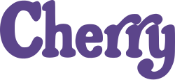 Logotype of the series using purple bubble letters with swashes
