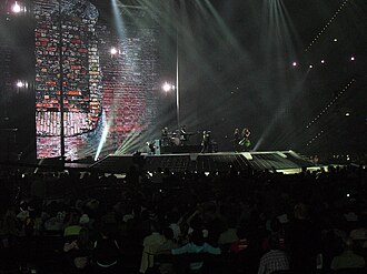 Eldrine performing at Eurovision