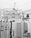 Lady Godiva assembly, with damaged supporting rods after the excursion of February 1954. Note the images are of different assemblies.[38]