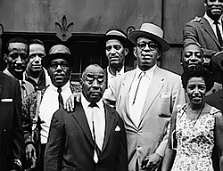 Roberts with Willie "The Lion" Smith in 1958