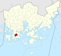 Position of Kamppi within Helsinki