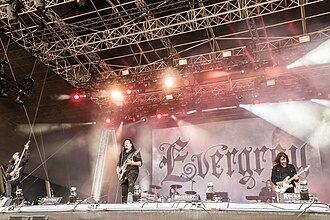 Evergrey performing at Rockharz 2018
