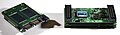 Viking Technology SATA (7+15) Cube and AMP SATA Bridge multi-layer SSDs; the one on the left uses the standard 7+15-pin interface
