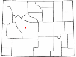 Location of Ethete, Wyoming