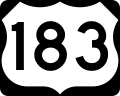 U.S. Route 183 marker