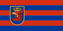 Coat of arms in the flag of Szczecin.