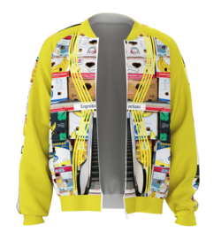 Yellow bomber jacket from the Veranda Mall clothing line.