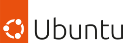 Ubuntu logo with text: Ubuntu